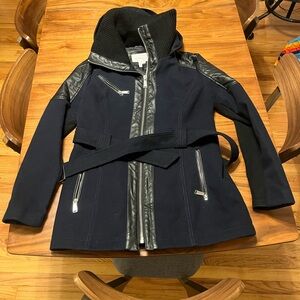 Woman’s BCBGeneration jacket with belt wrap size m navy